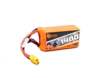 ஆரஞ்சு 22.2V 1400mAh 130C 6S FPV U2 தொடர் லித்தியம் பாலிமர் பேட்டரி பேக்