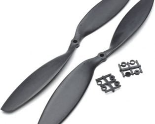 Orange HD Propellers 1238(12X3.8) Carbon Nylon Black 1CW+1CCW-1pair
