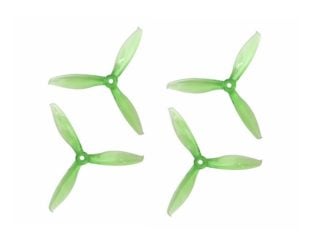 Orange HD Propellers 5149(5.1X4.9) Tri Blade Flash Propellers 2CW+2CCW-Transparent Green
