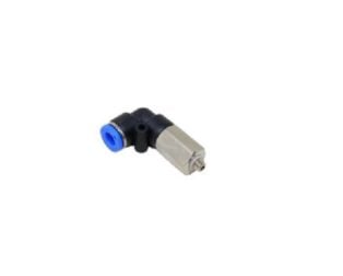 PU CONNECTOR PLL 06-M5 (6mm OD X M5 Thread Male Extended Elbow)
