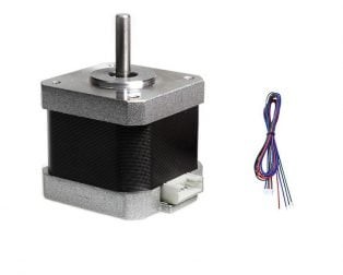 42HS48-1204A-20F NEMA17 5.6 kg-cm Stepper Motor with Detachable Cable – D-Type Shaft