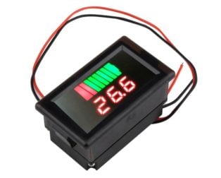 Red 72V Dual Display Automatic Identification Waterproof Voltage Meter