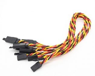 SafeConnect Twisted 30CM 22AWG Servo Lead (JR) Extension Cable with Hook – 1PCS