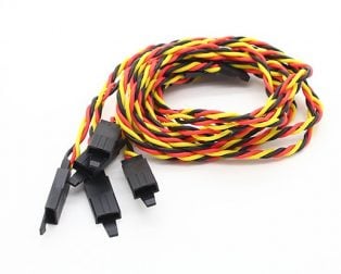 SafeConnect Twisted 45CM 22AWG Servo Lead (JR) Extention Cable with Hook – 1PCS
