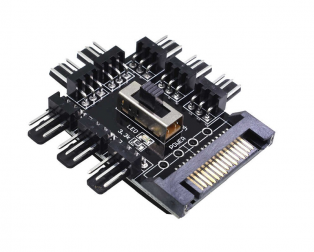 Tishri 8 Port SATA to 3 Pin Fan Splitter