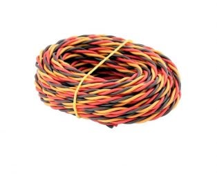 Twisted 22AWG JR Servo Extension Lead Wire (R/O/B)-1meter