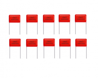 10nF 630V DIP Polyester Film Capacitor (Pack of 10)