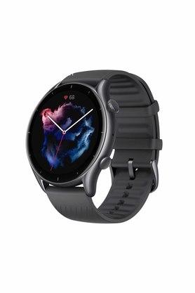AMAZFIT Unisex 45 mm GTR 3 Black Dial Silicone Amoled Smart Watch - A1971