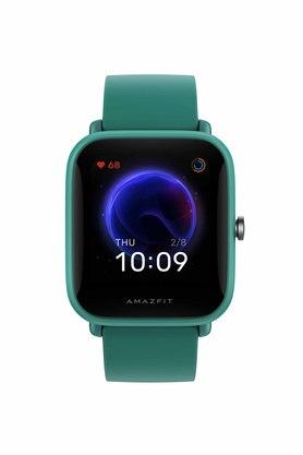 AMAZFIT Unisex 41 mm Bip U Pro Green Dial Silicone LCD Smart Watch