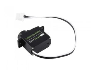 Waveshare 2.3kg Dual-axis Serial Bus Servo, Two-way Feedback, Servo/Motor Mode Switchable, Compact Size, 300° Rotation Angle