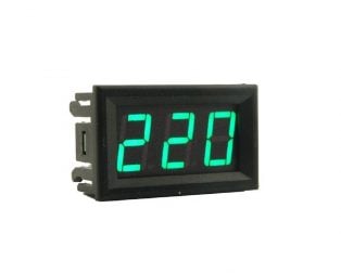 Green 0.56inch AC220V Two Wire AC Voltmeter 70V ~ 500V