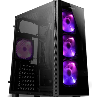 Antec NX210 Mid-Tower ATX Computer Cabinet/Gaming Case | 3 USB Ports | Top Mounted PSU with 4 x 120mm ARGB Fans