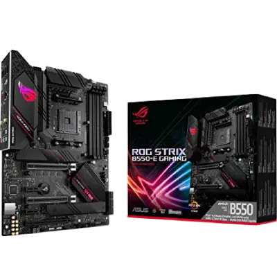 ASUS ROG Strix B550-E Gaming AMD AM4 3rd Gen Ryzen ATX Gaming Motherboard  (PCIe NVIDIA SLI, WiFi 6, LAN, 14+2 Power Stages, Front USB 
