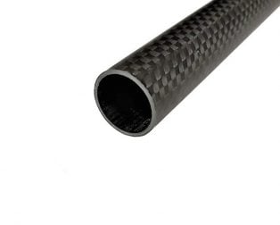 3K Roll-wrapped Carbon Fiber Tube (Hollow)20mm(OD)*18mm(ID)*500mm(L) - The Engineer Store