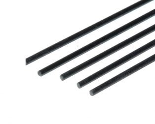 Pultruded Carbon Fibre Rod (Solid) 2mm * 1000mm (Pack of 2)