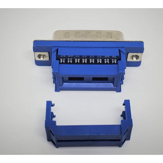 DB15 Male IDC Crimp Connector Flat Ribbon Cable With Strain Relief