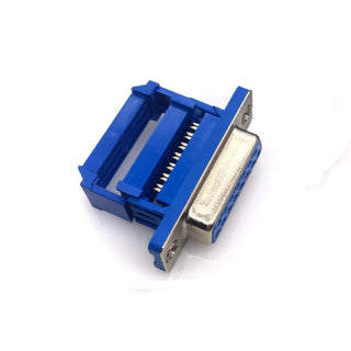 DB15 Female IDC Crimp Connector Flat Ribbon Cable With Strain Relief