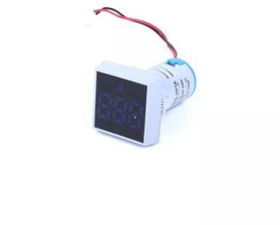 Blue 0-100A 22mm AD16- 22FSA Square Cover LED Ammeter Indicator Light with Transformer