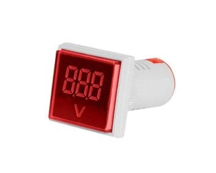 Red AC60-500V 22mm AD16-22FSV Square Cover LED Voltmeter Indicator Light