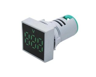 Green AC60-500V 22mm AD16-22FSV Square Frosted Surface LED Voltmeter Indicator Light