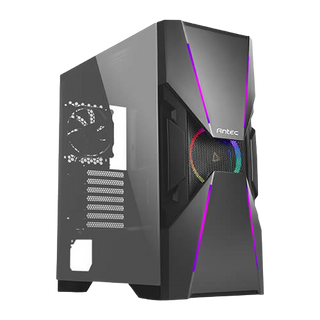 Antec DA601 Mid Tower Gaming Cabinet Support ATX, M-ATX, E-ATX Motherboard with Tempered Glass Side Panel Regular Fan in Rear Preinstalled