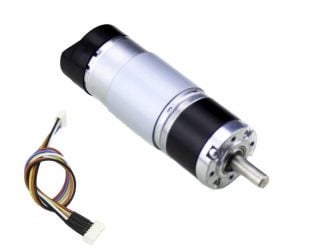HD Planetary DC Geared Motor 468 RPM 72.6N-CM 24V with Encoder