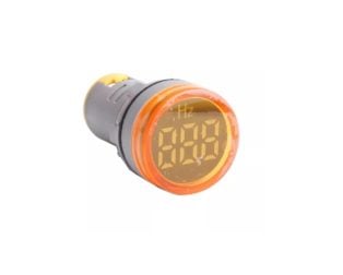 Yellow 20-75Hz 22mm AD16-22DSHZ Round LED Hertz Meter Indicator Light