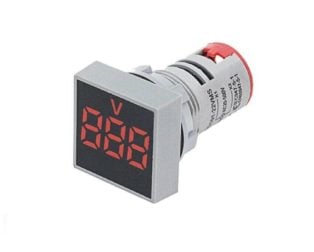 Red AC60-500V 22mm AD16-22FSV Square Frosted Surface LED Voltmeter Indicator Light
