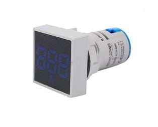 Blue AC60-500V 22mm AD16-22FSV Square Frosted Surface LED Voltmeter Indicator Light