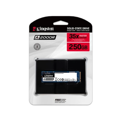 Kingston 250GB A2000 2280 Nvme Internal SSD PCIe Up to 2000MB/S