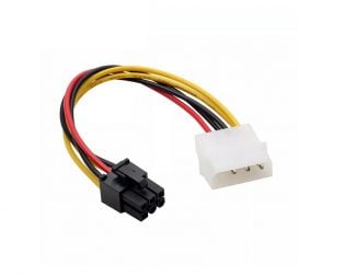 DType Big 4Pin to 6Pin Power Lines About 15CM