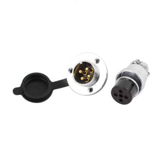 4 Pin GX25 Male Female Panel Mount Aviation Connector with with 3 Hole Circular Flange