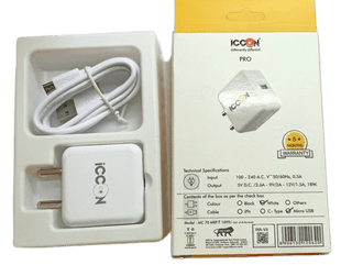 3.6A 5V White Adapter-Micro USB