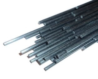 Pultruded Carbon Fibre Rod (Solid) 0.8mm * 1000mm (Pack of 4)