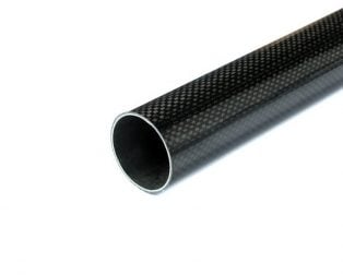3K Roll-wrapped Carbon Fibre Tube (Hollow) 16mm(OD) * 14mm(ID) * 1000mm(L)